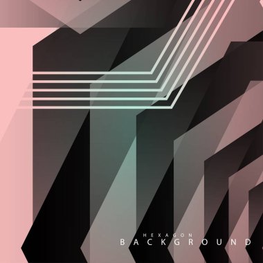 renkli altıgen soyut arka plan. Saydam vektör arka planı