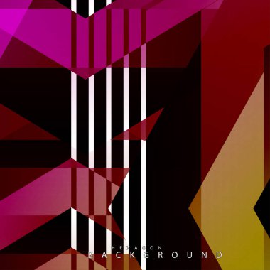 renkli altıgen soyut arka plan. Saydam vektör arka planı