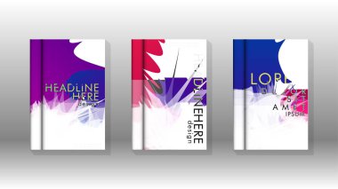 Renkli soyut sprey desenleri ile arka plan kapağı vektör tasarımı. Renk karışımı. Vektör Eps 10. Vektör çizimi