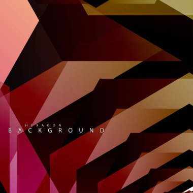 renkli altıgen soyut arka plan. Saydam vektör arka planı