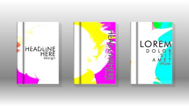 Renkli soyut sprey desenleri ile arka plan kapağı vektör tasarımı. Renk karışımı. Vektör Eps 10. Vektör çizimi