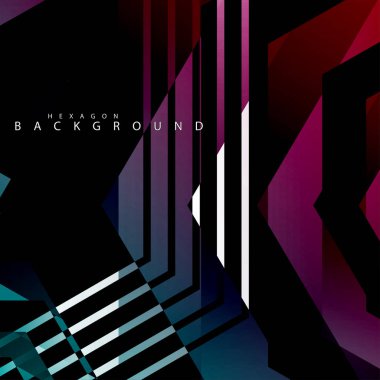 renkli altıgen soyut arka plan. Saydam vektör arka planı