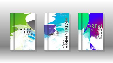 Renkli soyut sprey desenleri ile arka plan kapağı vektör tasarımı. Renk karışımı. Vektör Eps 10. Vektör çizimi