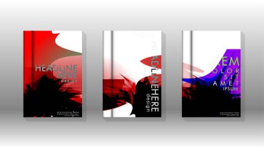 Renkli soyut sprey desenleri ile arka plan kapağı vektör tasarımı. Renk karışımı. Vektör Eps 10. Vektör çizimi