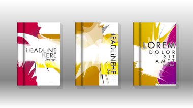 Renkli soyut sprey desenleri ile arka plan kapağı vektör tasarımı. Renk karışımı. Vektör Eps 10. Vektör çizimi