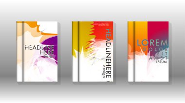 Renkli soyut sprey desenleri ile arka plan kapağı vektör tasarımı. Renk karışımı. Vektör Eps 10. Vektör çizimi