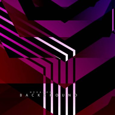 renkli altıgen soyut arka plan. Saydam vektör arka planı