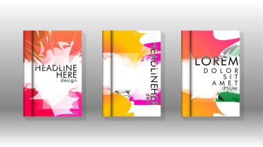 Renkli soyut sprey desenleri ile arka plan kapağı vektör tasarımı. Renk karışımı. Vektör Eps 10. Vektör çizimi