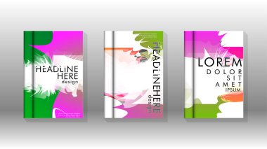 Renkli soyut sprey desenleri ile arka plan kapağı vektör tasarımı. Renk karışımı. Vektör Eps 10. Vektör çizimi