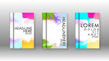 Renkli soyut sprey desenleri ile arka plan kapağı vektör tasarımı. Renk karışımı. Vektör Eps 10. Vektör çizimi