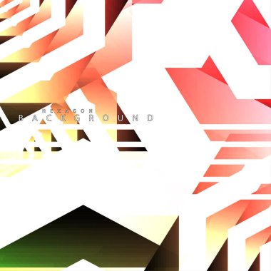 renkli altıgen soyut arka plan. Saydam vektör arka planı