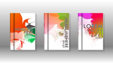 Renkli soyut sprey desenleri ile arka plan kapağı vektör tasarımı. Renk karışımı. Vektör Eps 10. Vektör çizimi