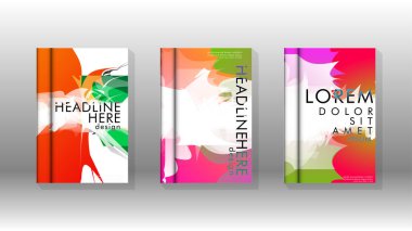 Renkli soyut sprey desenleri ile arka plan kapağı vektör tasarımı. Renk karışımı. Vektör Eps 10. Vektör çizimi