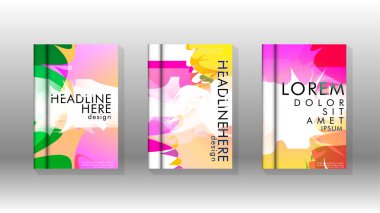 Renkli soyut sprey desenleri ile arka plan kapağı vektör tasarımı. Renk karışımı. Vektör Eps 10. Vektör çizimi