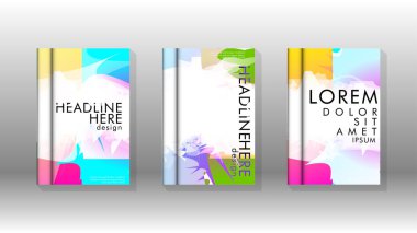 Renkli soyut sprey desenleri ile arka plan kapağı vektör tasarımı. Renk karışımı. Vektör Eps 10. Vektör çizimi