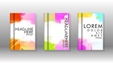 Renkli soyut sprey desenleri ile arka plan kapağı vektör tasarımı. Renk karışımı. Vektör Eps 10. Vektör çizimi