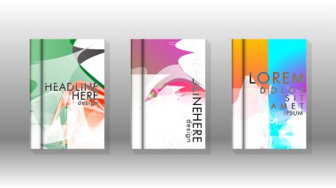 Renkli soyut sprey desenleri ile arka plan kapağı vektör tasarımı. Renk karışımı. Vektör Eps 10. Vektör çizimi