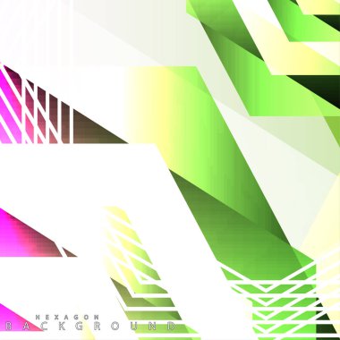 renkli altıgen soyut arka plan. Saydam vektör arka planı