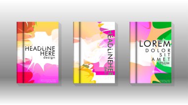 Renkli soyut sprey desenleri ile arka plan kapağı vektör tasarımı. Renk karışımı. Vektör Eps 10. Vektör çizimi