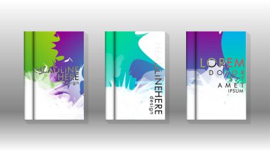 Renkli soyut sprey desenleri ile arka plan kapağı vektör tasarımı. Renk karışımı. Vektör Eps 10. Vektör çizimi