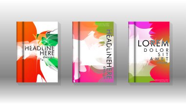 Renkli soyut sprey desenleri ile arka plan kapağı vektör tasarımı. Renk karışımı. Vektör Eps 10. Vektör çizimi