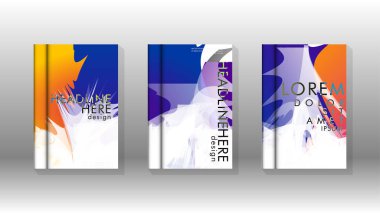 Renkli soyut sprey desenleri ile arka plan kapağı vektör tasarımı. Renk karışımı. Vektör Eps 10. Vektör çizimi