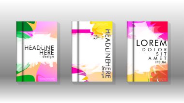 Renkli soyut sprey desenleri ile arka plan kapağı vektör tasarımı. Renk karışımı. Vektör Eps 10. Vektör çizimi