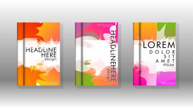 Renkli soyut sprey desenleri ile arka plan kapağı vektör tasarımı. Renk karışımı. Vektör Eps 10. Vektör çizimi