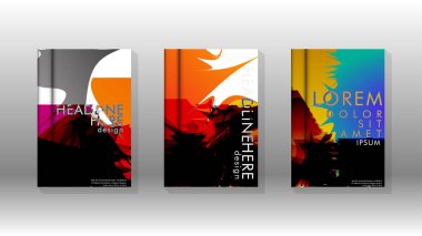 Renkli soyut sprey desenleri ile arka plan kapağı vektör tasarımı. Renk karışımı. Vektör Eps 10. Vektör çizimi