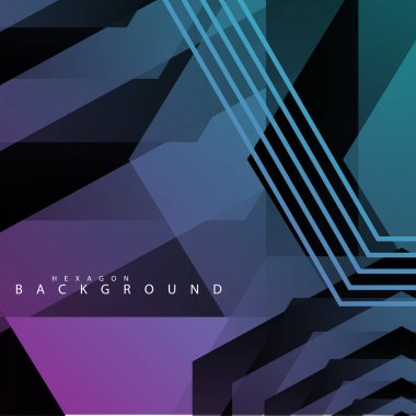 renkli altıgen soyut arka plan. Saydam vektör arka planı