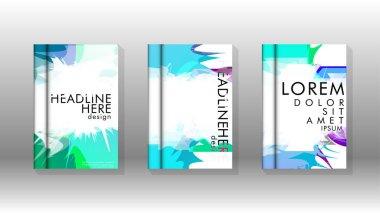 Renkli soyut sprey desenleri ile arka plan kapağı vektör tasarımı. Renk karışımı. Vektör Eps 10. Vektör çizimi