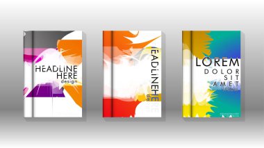 Renkli soyut sprey desenleri ile arka plan kapağı vektör tasarımı. Renk karışımı. Vektör Eps 10. Vektör çizimi