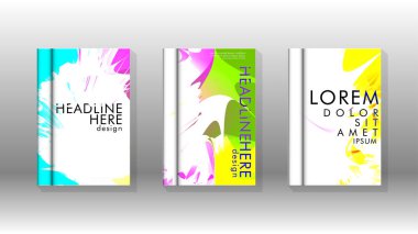 Renkli soyut sprey desenleri ile arka plan kapağı vektör tasarımı. Renk karışımı. Vektör Eps 10. Vektör çizimi