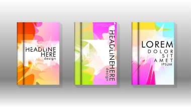 Renkli soyut sprey desenleri ile arka plan kapağı vektör tasarımı. Renk karışımı. Vektör Eps 10. Vektör çizimi