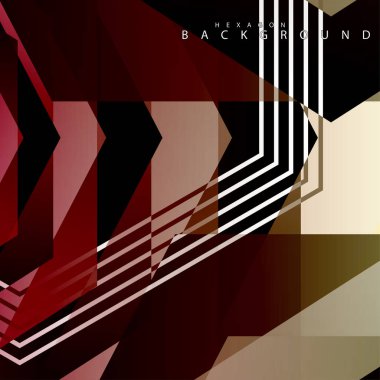 renkli altıgen soyut arka plan. Saydam vektör arka planı