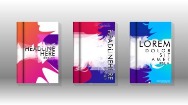 Renkli soyut sprey desenleri ile arka plan kapağı vektör tasarımı. Renk karışımı. Vektör Eps 10. Vektör çizimi