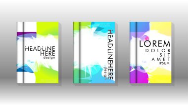 Renkli soyut sprey desenleri ile arka plan kapağı vektör tasarımı. Renk karışımı. Vektör Eps 10. Vektör çizimi