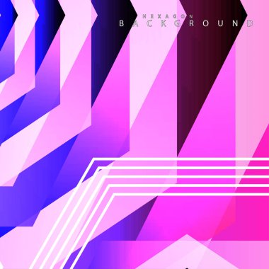 renkli altıgen soyut arka plan. Saydam vektör arka planı