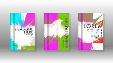 Renkli soyut sprey desenleri ile arka plan kapağı vektör tasarımı. Renk karışımı. Vektör Eps 10. Vektör çizimi