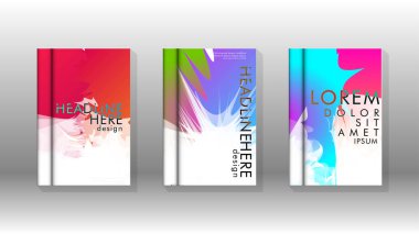 Renkli soyut sprey desenleri ile arka plan kapağı vektör tasarımı. Renk karışımı. Vektör Eps 10. Vektör çizimi