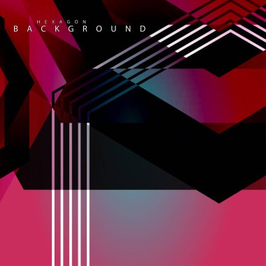 renkli altıgen soyut arka plan. Saydam vektör arka planı