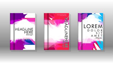 Renkli soyut sprey desenleri ile arka plan kapağı vektör tasarımı. Renk karışımı. Vektör Eps 10. Vektör çizimi