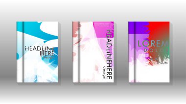 Renkli soyut sprey desenleri ile arka plan kapağı vektör tasarımı. Renk karışımı. Vektör Eps 10. Vektör çizimi