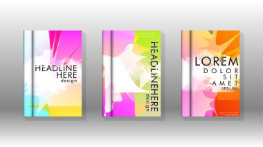 Renkli soyut sprey desenleri ile arka plan kapağı vektör tasarımı. Renk karışımı. Vektör Eps 10. Vektör çizimi