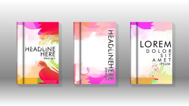 Renkli soyut sprey desenleri ile arka plan kapağı vektör tasarımı. Renk karışımı. Vektör Eps 10. Vektör çizimi