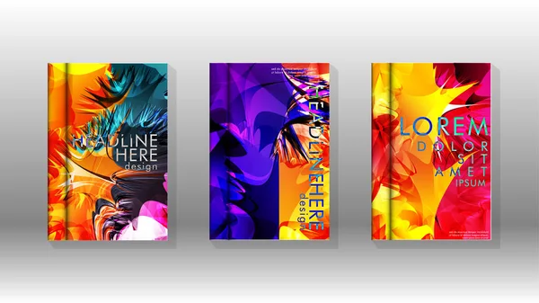 Renkli soyut sprey desenleri ile arka plan kapağı vektör tasarımı. Renk karışımı. Vektör Eps 10. Vektör çizimi