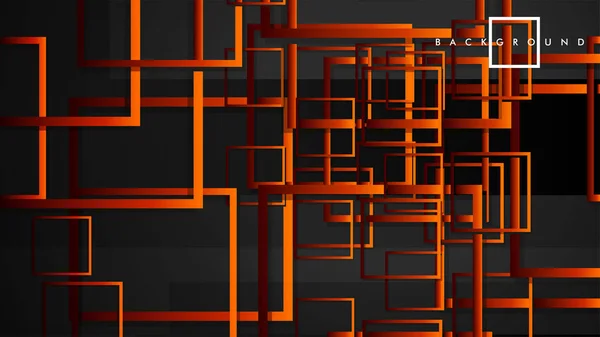 Vektor moderna abstrakta torg bakgrunder. med en svart röd orange gradient. mall för EPS 10 — Stock vektor