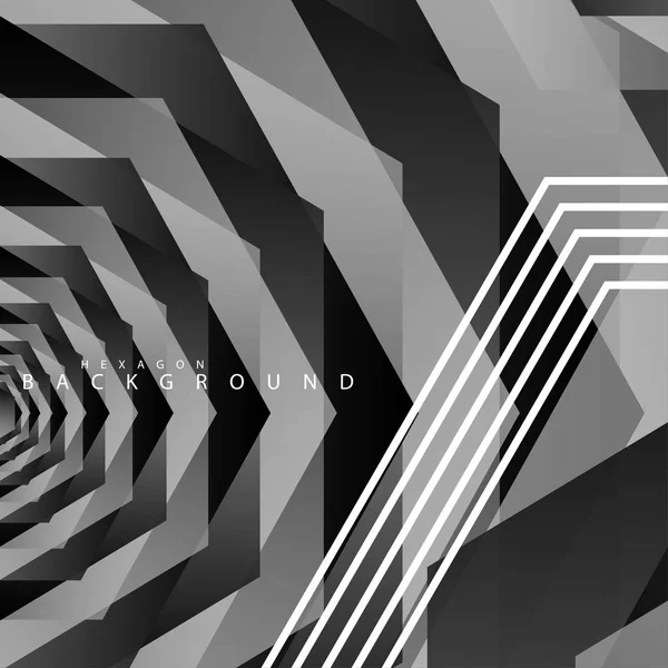 Siyah beyaz altıgen soyut arka plan