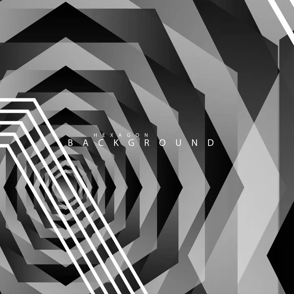 Siyah beyaz altıgen soyut arka plan