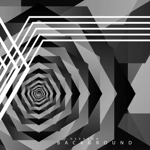 Siyah beyaz altıgen soyut arka plan